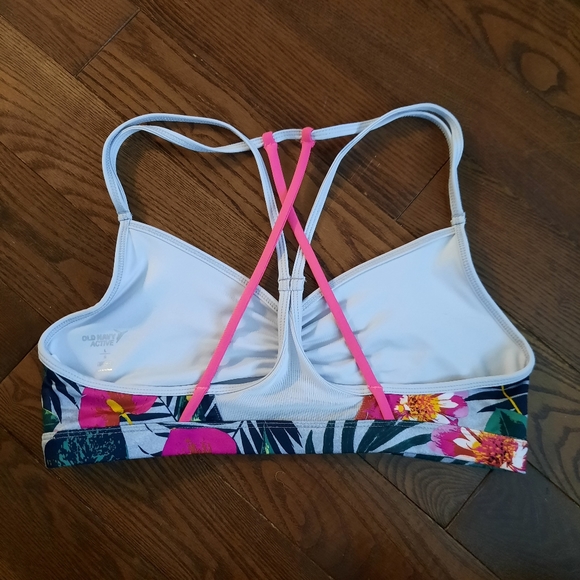 Old Navy Active Go-Dry Sports Bra, Size Large, Floral - Picture 5 of 6